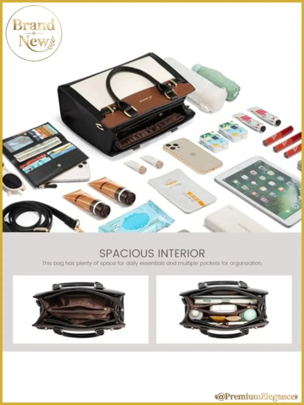 PU Leather Satchel Tote Shoulder Bag Women’s Handbag